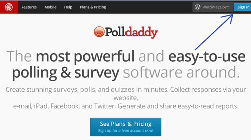 регистрация на сайте polldaddy.com