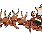 jQuery анимация: Санта на оленях (Дед Мороз) на сайт