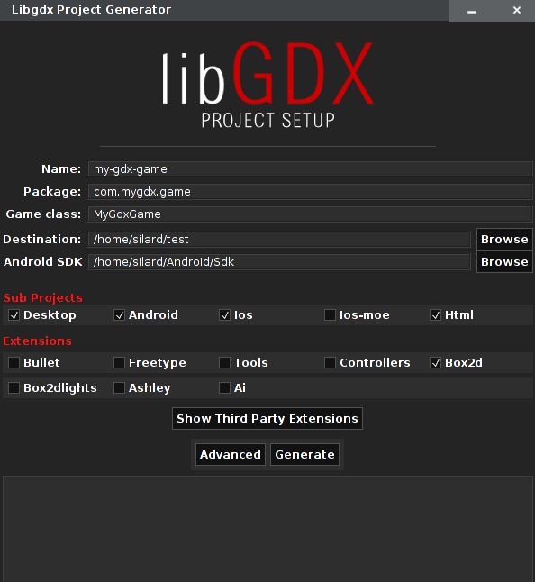 LibGDX Linux